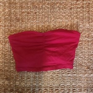 Express Pink Sleeveless Bustier Crop Top